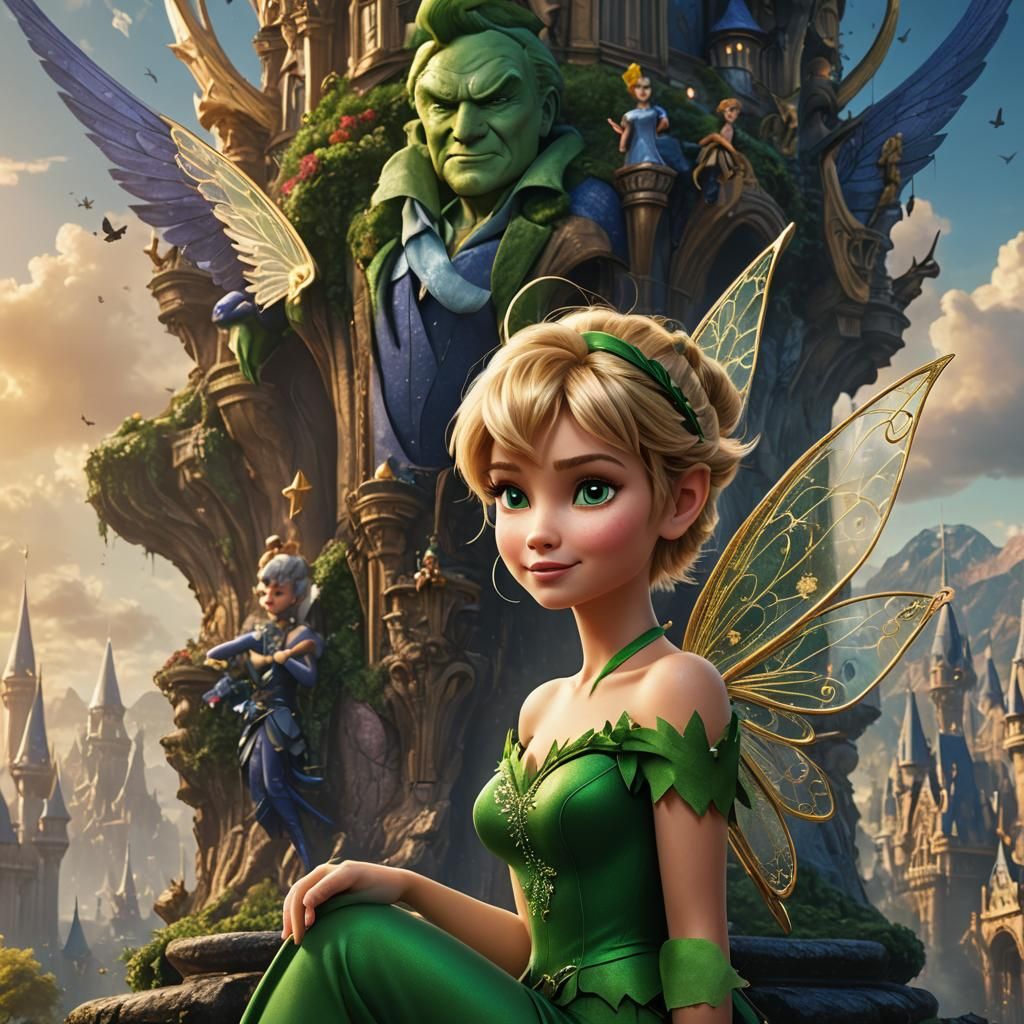 Tinkerbell on Trump's Shoulder: Fantasy Art
