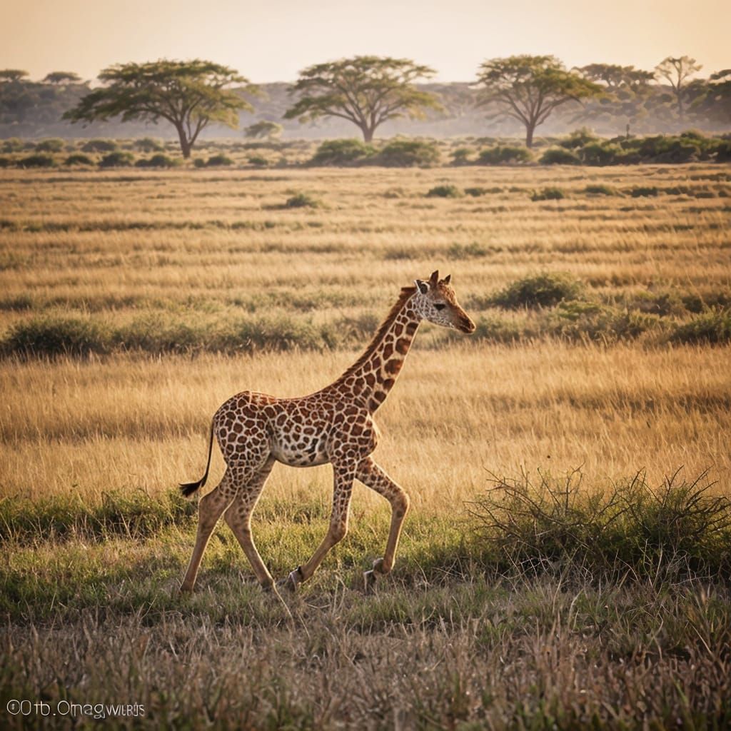Surreal Wildlife Scene in Naturalistic Art
