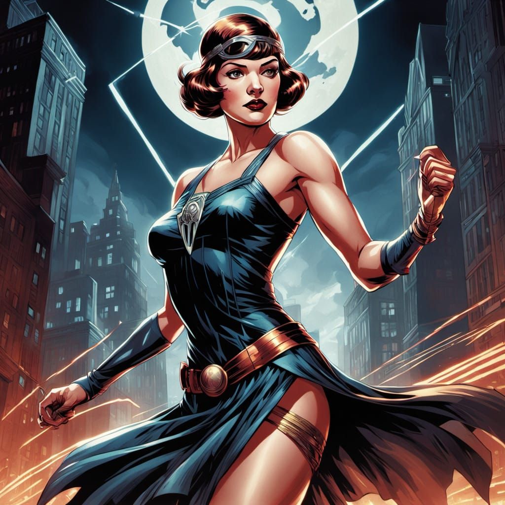 Flapper Marveline: A Retro Superheroine