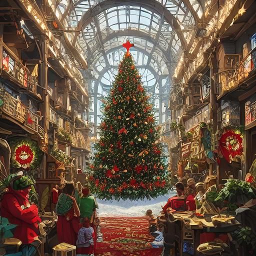 Festive Pikachu in Christmas Suit: Digital Art