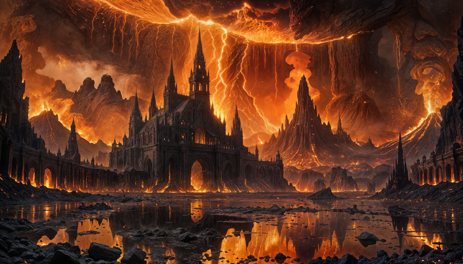 Brimstone Inferno in a Fantastical Realm