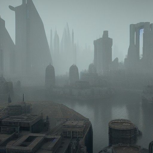 Dystopian Aetherpunk Cityscape in 8K 3D