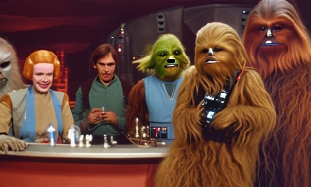 Dorothy and Glenda Meet Han and Chewbacca