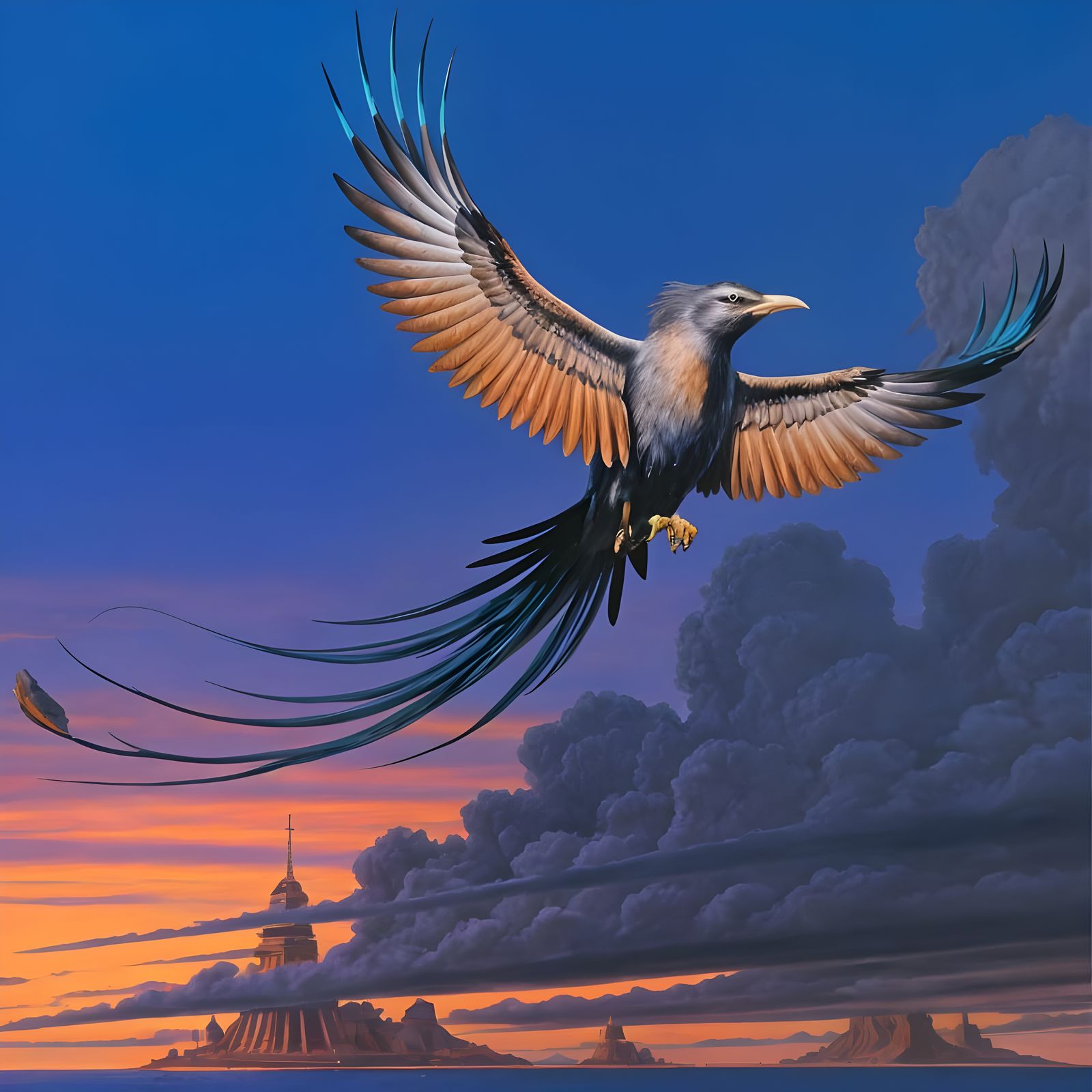 Epic Depiction of Two Birds With Contrasting Fortunes