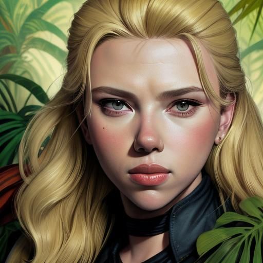 Scarlett Johansson in the jungle