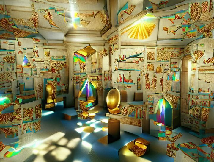 Egyptian Pharaoh's Treasure Room in 8K Resolution