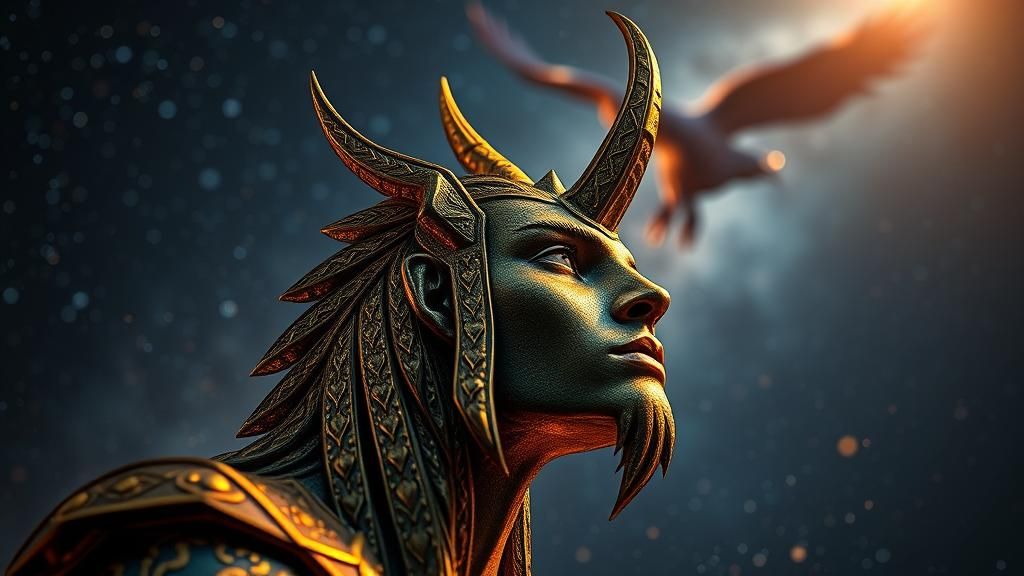 Goldorak in Starry Sky: Hyperrealistic Concept Art