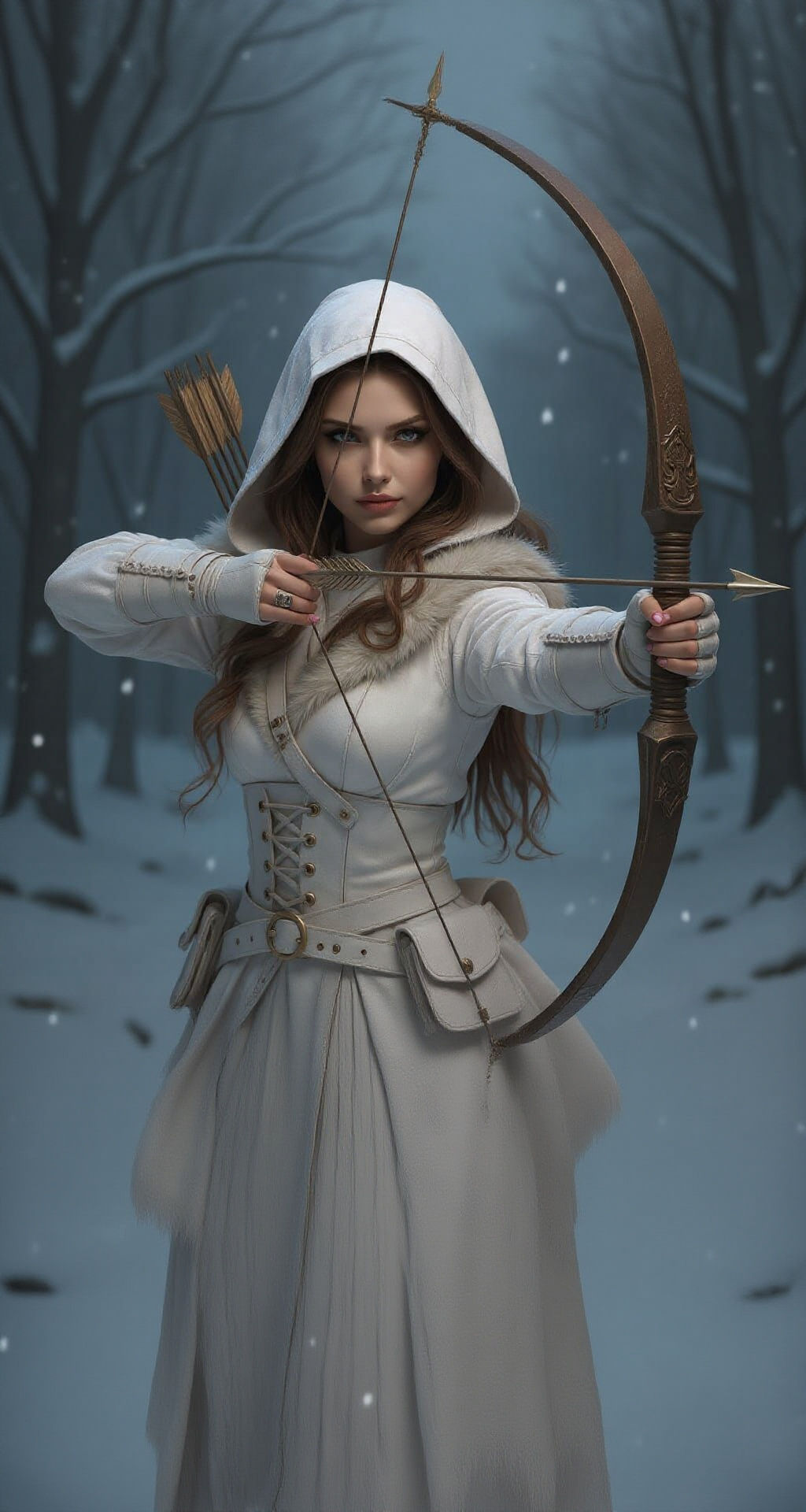 Figure in White Clothes: Epic Digital Matte Painting