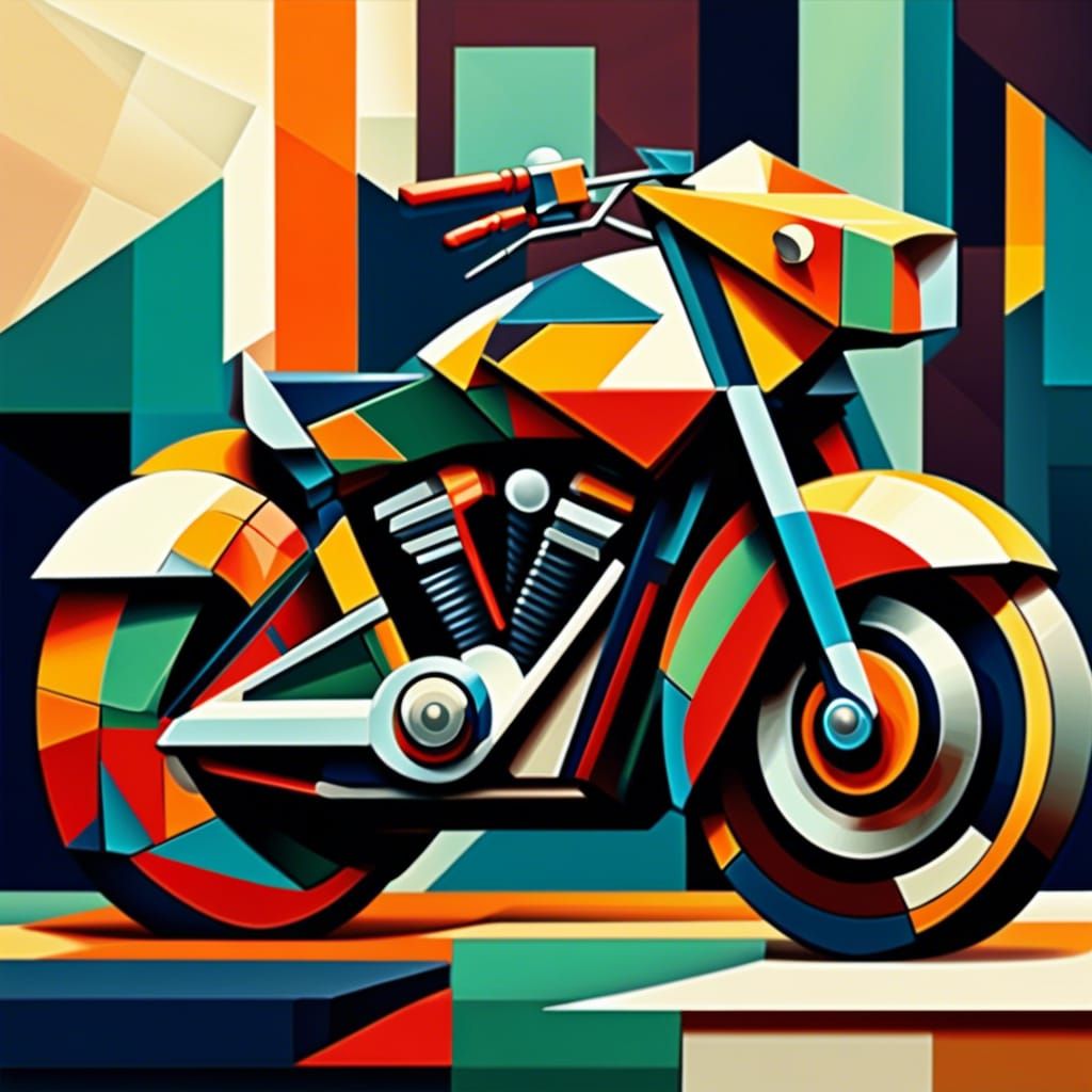 Cubist Motorcycle