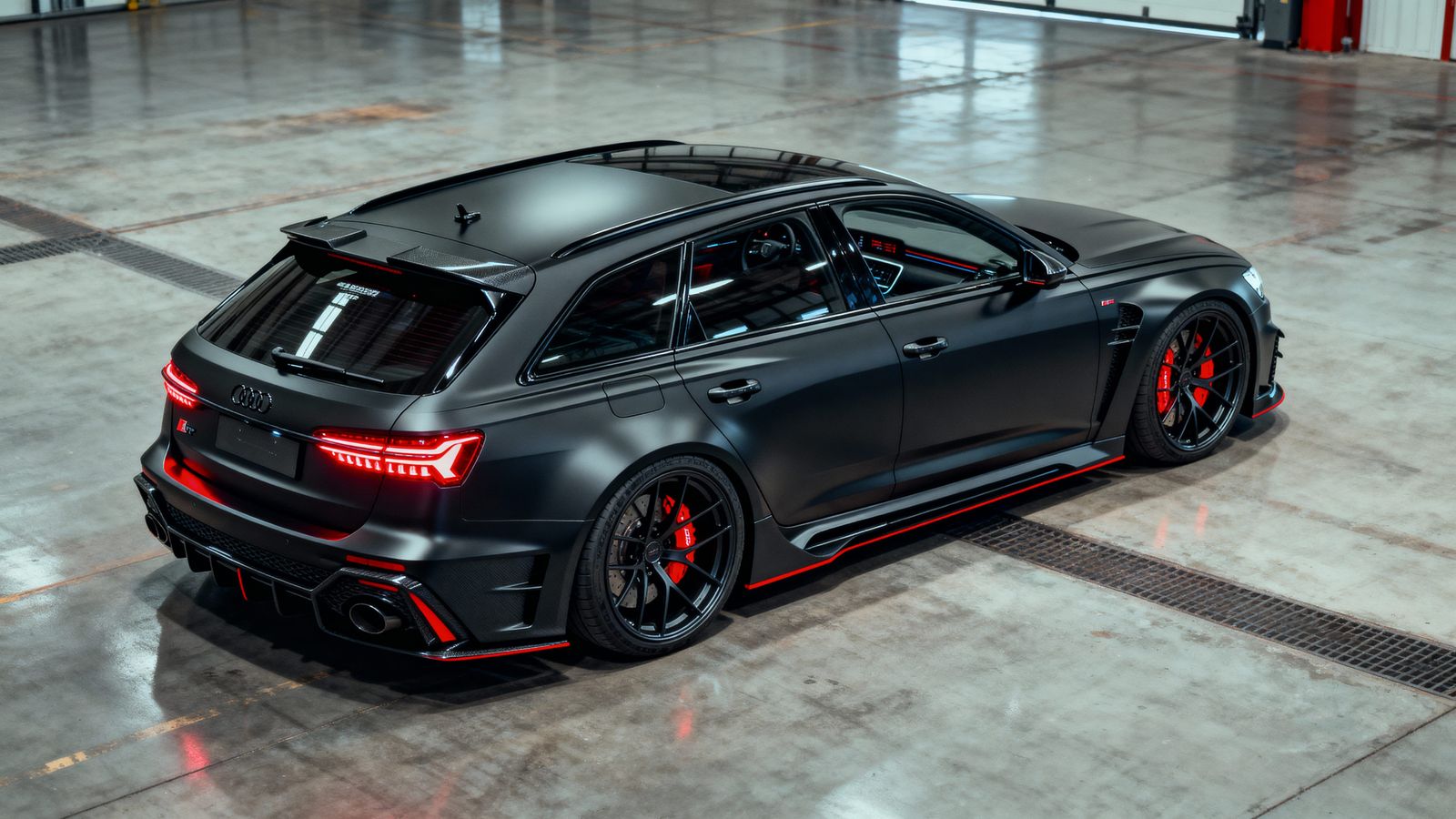 Matte Black Audi RS6 Avant Wide Body Kit