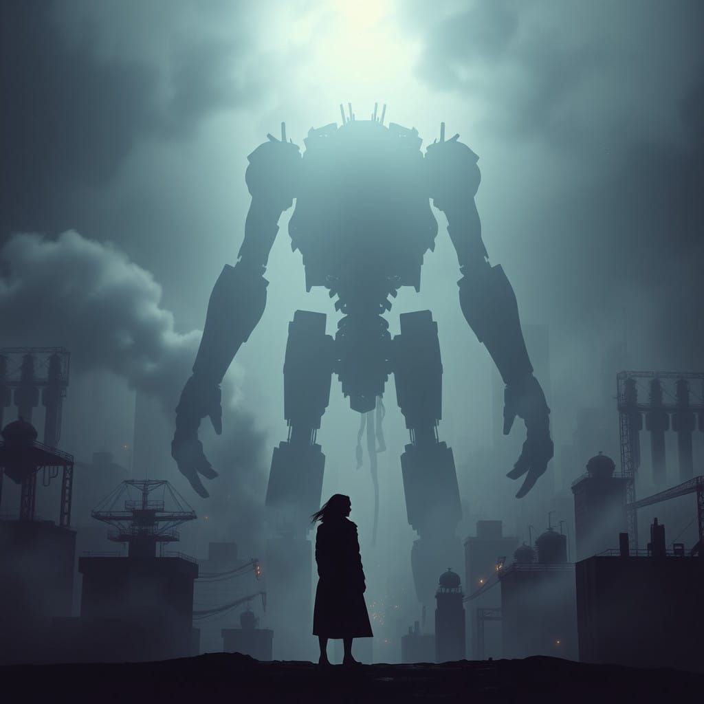 Femme Fatale in a Foggy, Cyberpunk Metropolis