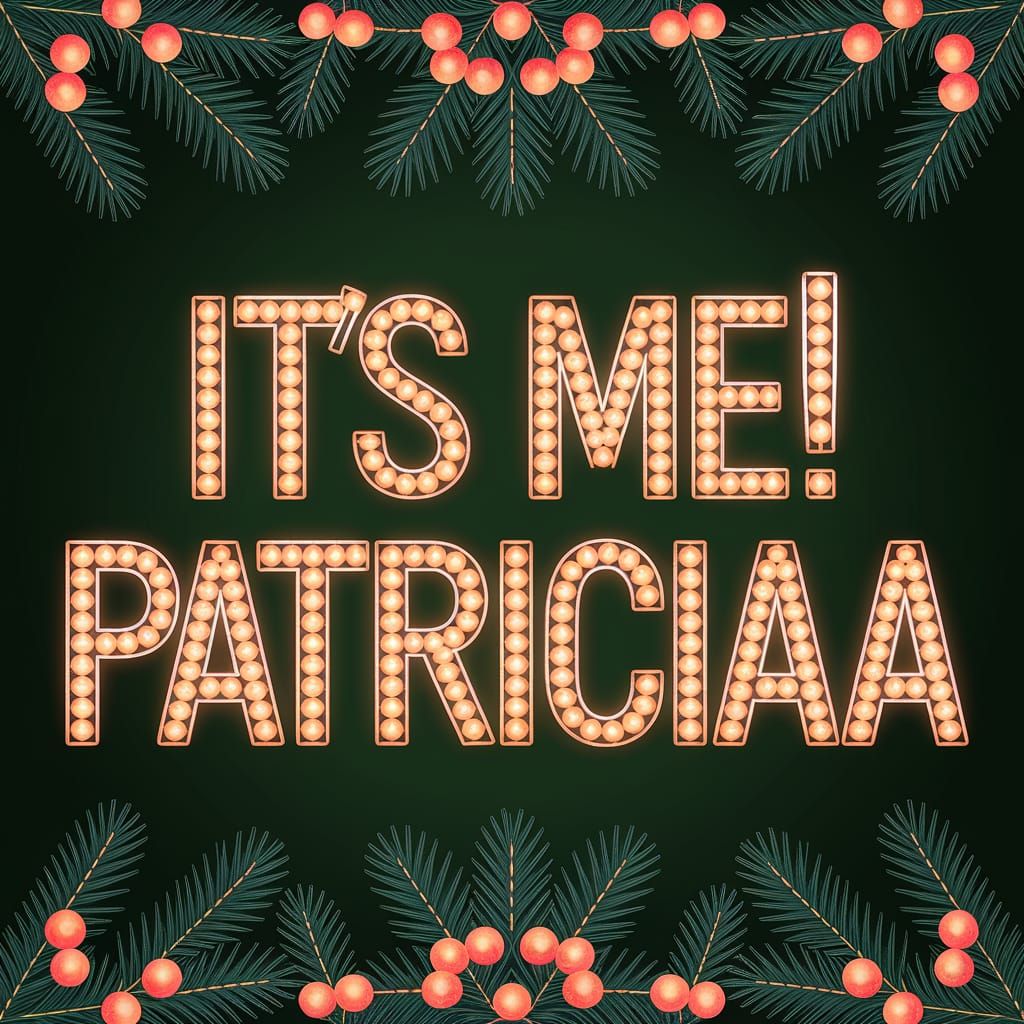 Festive Christmas Lights Spell Out Patriciaaa