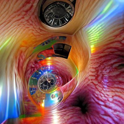 Abstract Time Vortex of Light and Color