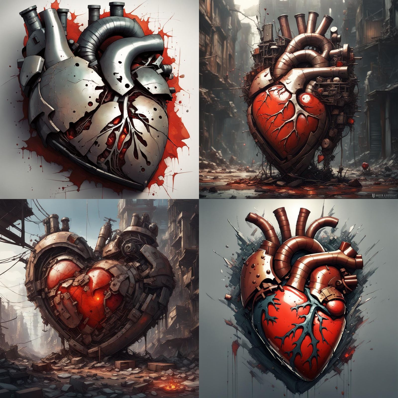 Poisoned Heart: Battered Beauty in Digital Art