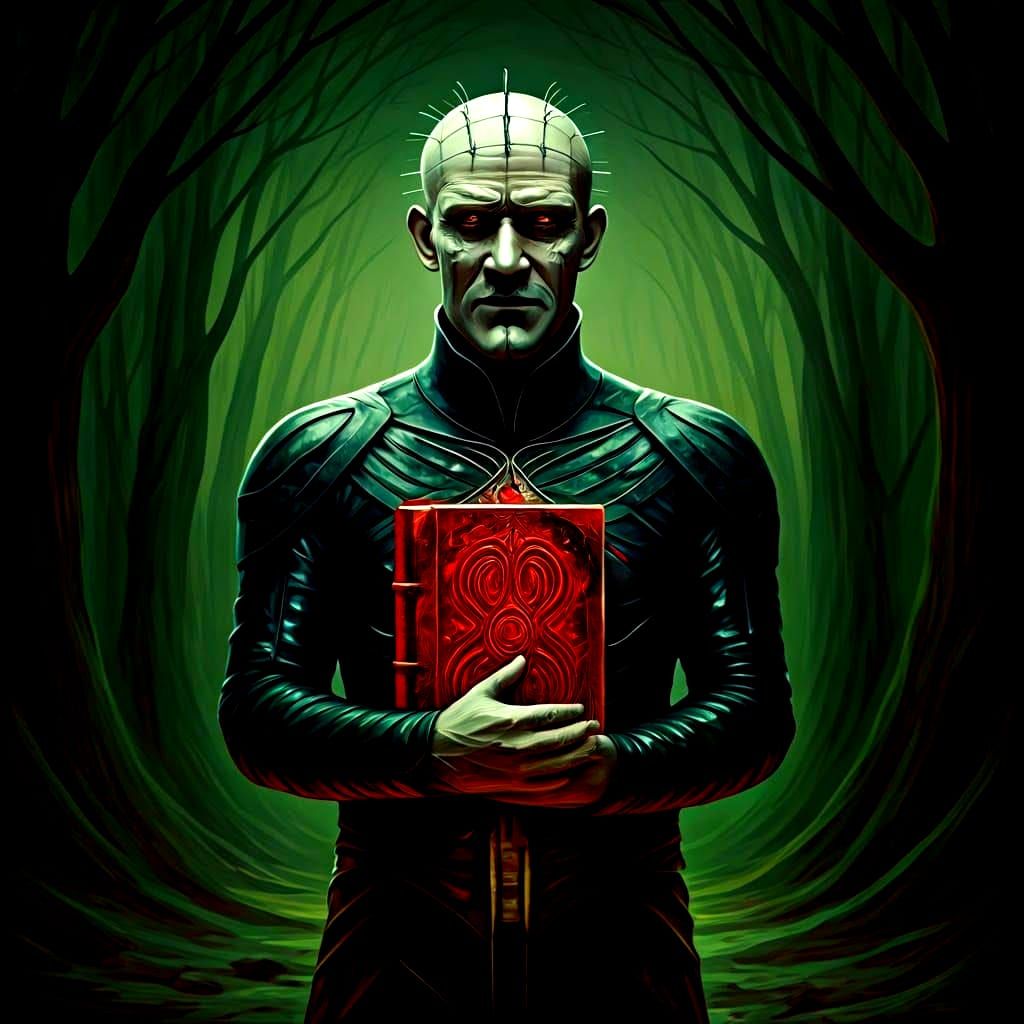 Pinhead and Necronomicon in Goya Style