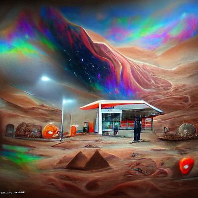 Gas station on Mars