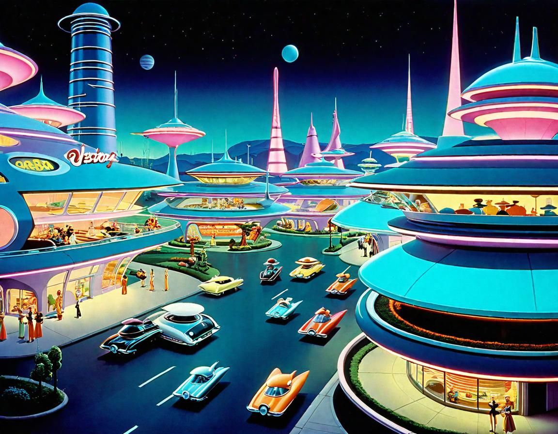 Jetsons-Style Googie Architecture in Technicolor