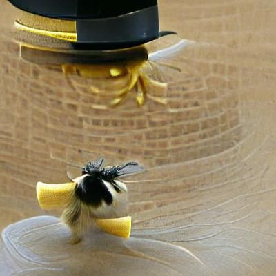 Bee in Top Hat: An AI-Generated Image