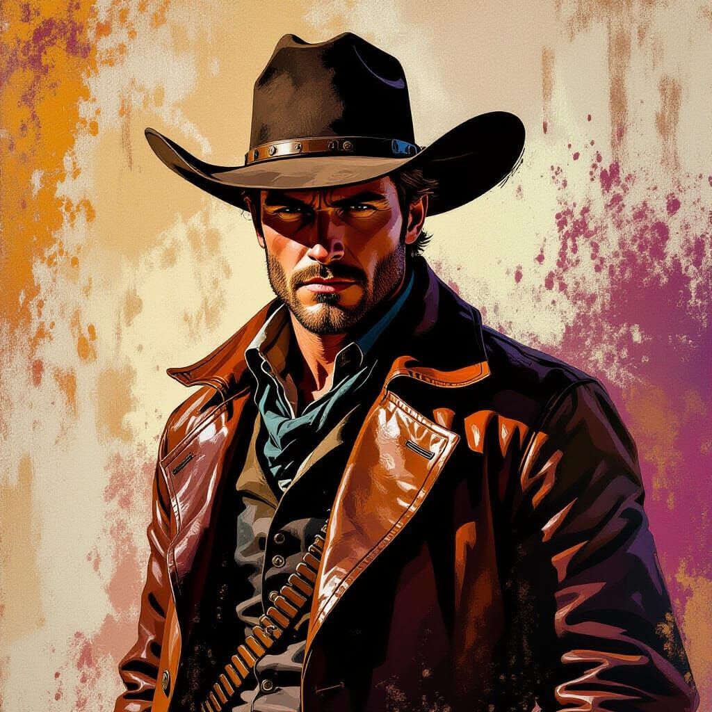 Hyperrealistic Billy the Kid in Wild West Style