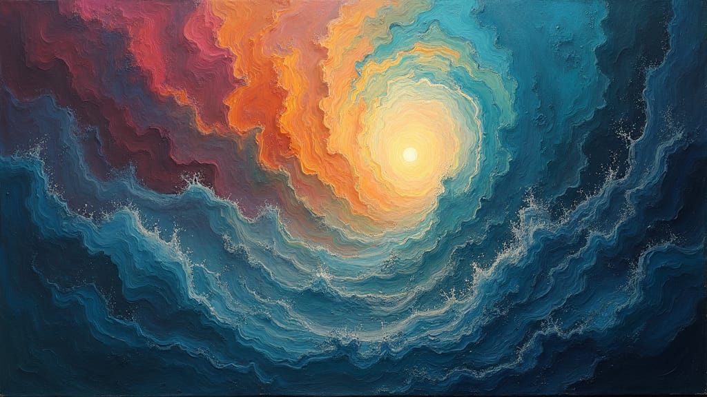 Surreal Internet-Connected Minds Streaming Dreams in Acrylic