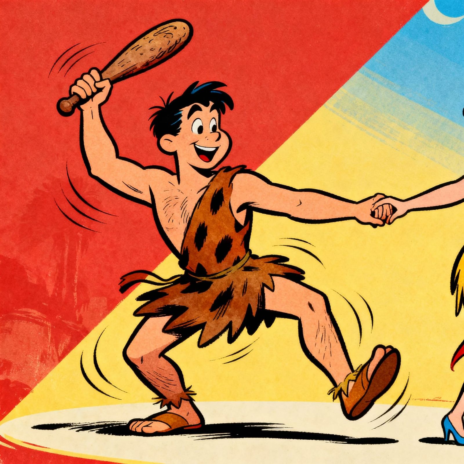 Ally Oop Dances Salsa in 1950s Comic Style