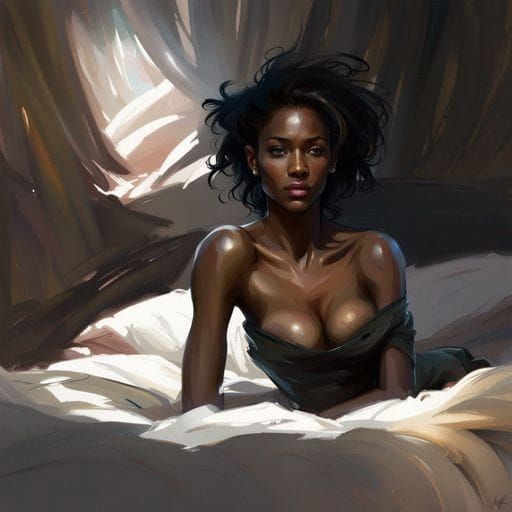 Stunning Black Female Portrait in Fantasy Style
