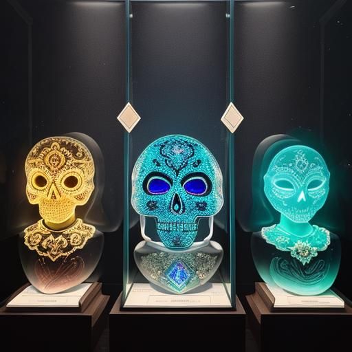 Ancient Holographic Masks Exhibition in Museum