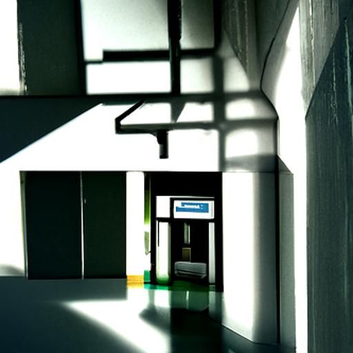 Modern Hospital Rendered with 3D Shading