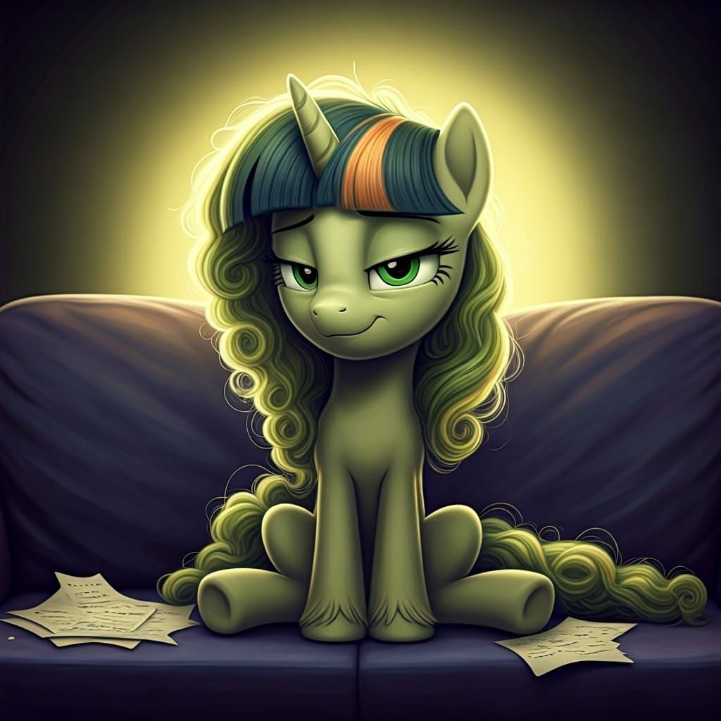 Reimagined Twilight Sparkle: Lazy, Unfriendly Pony with Oliv...