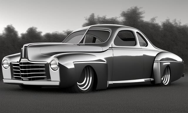 Retrofuturistic Ford Coupe Concept for 2053