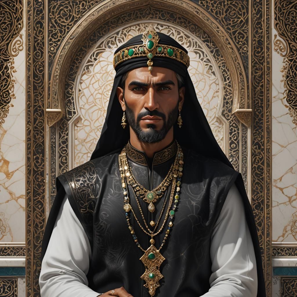 Middle-Eastern God in Alhambra Interior