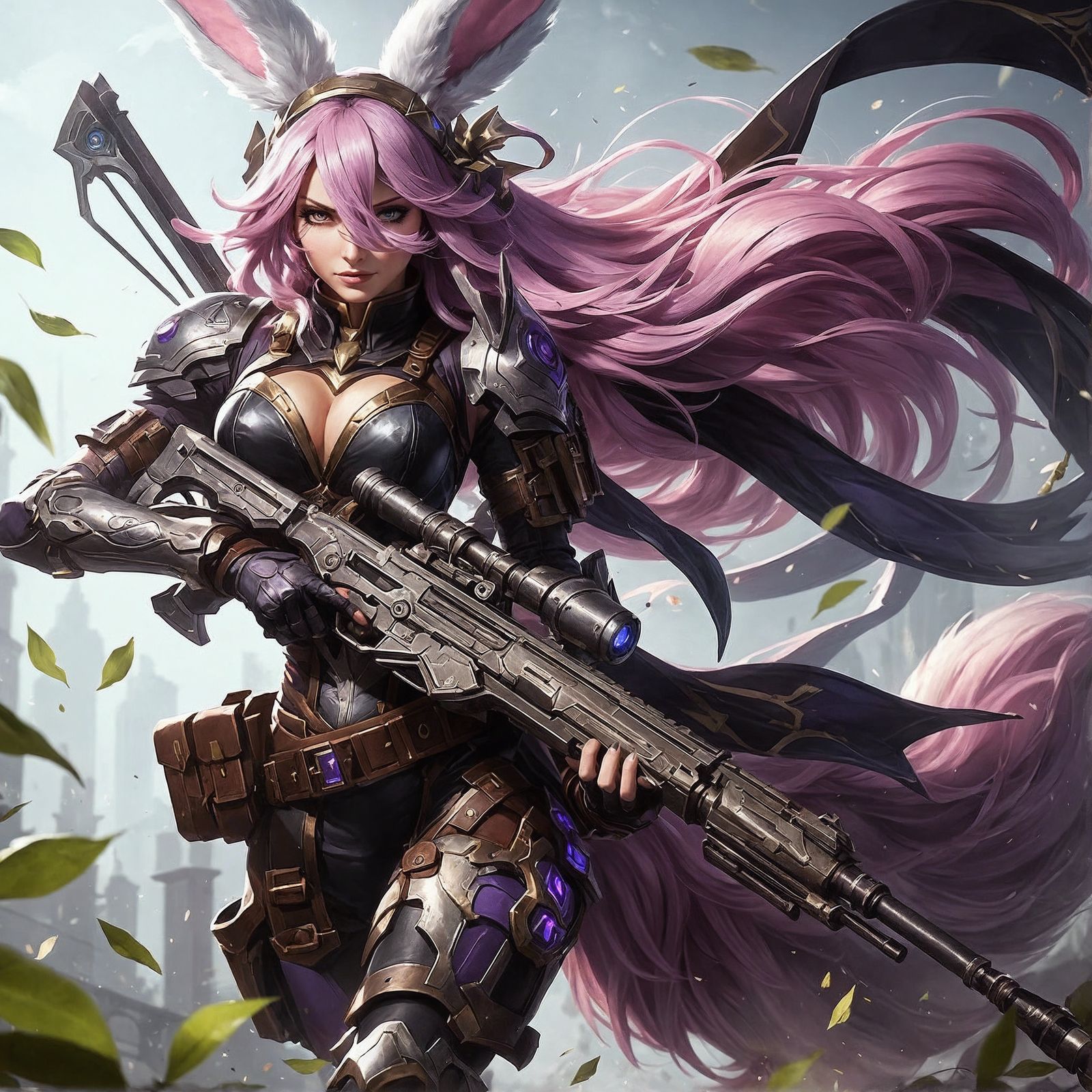 AnimaTech Rabbit Warrior in Fantasy Battle Scene