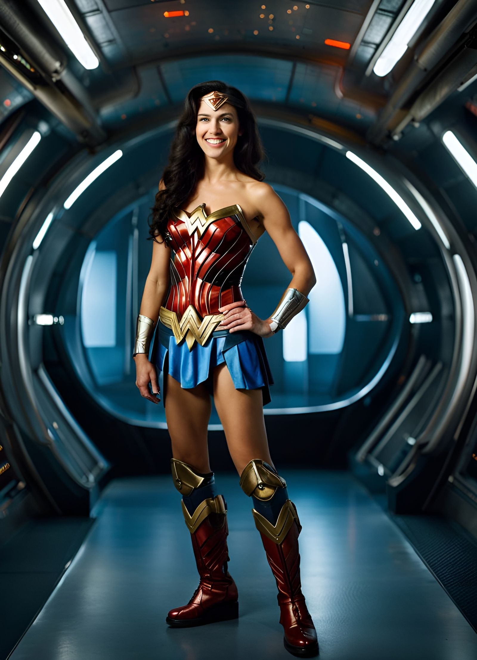 Wonder Woman Portrait on Sci-Fi Spaceship