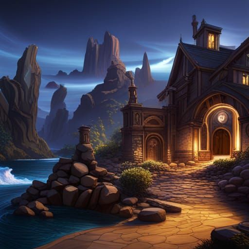 Fantastical Matte Painting in Deep Color