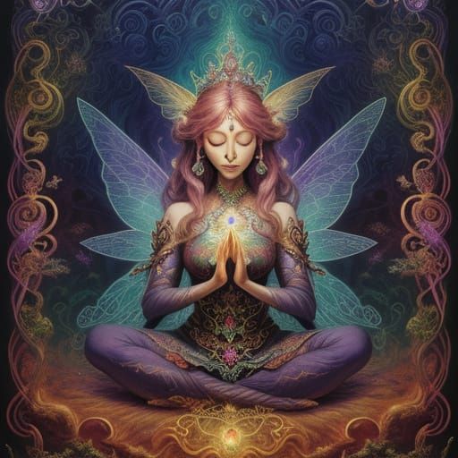 Calming colors, healing art immersion, meditating spiritual ...