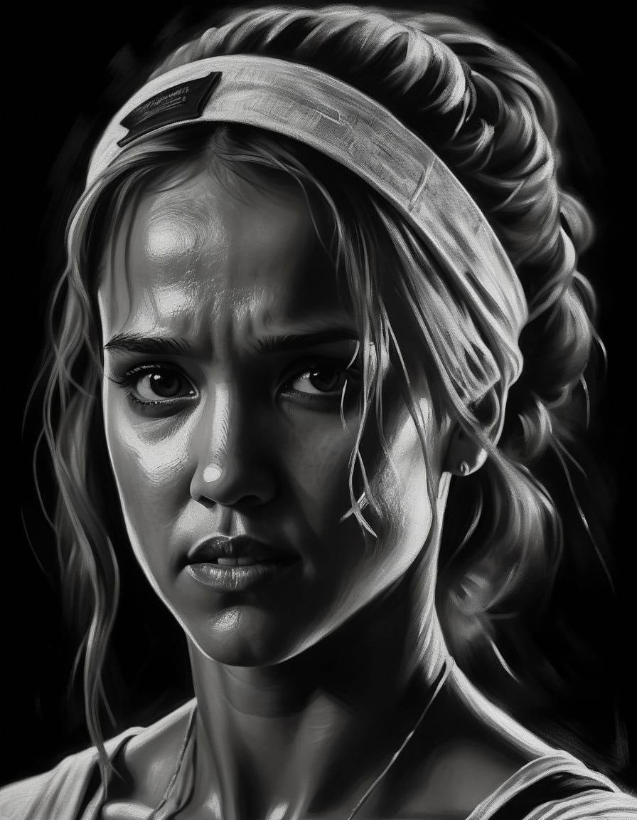 Strong-Willed Nancy Callahan in Oil Painting