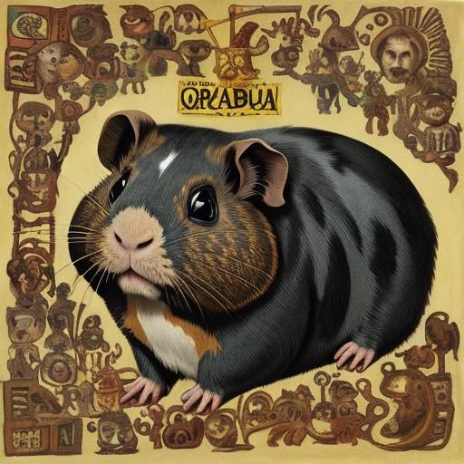 Guinea Pig as Surreal Expressionist Portrait
