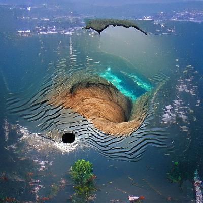 Underwater Sinkhole: Deep Ocean Abyss