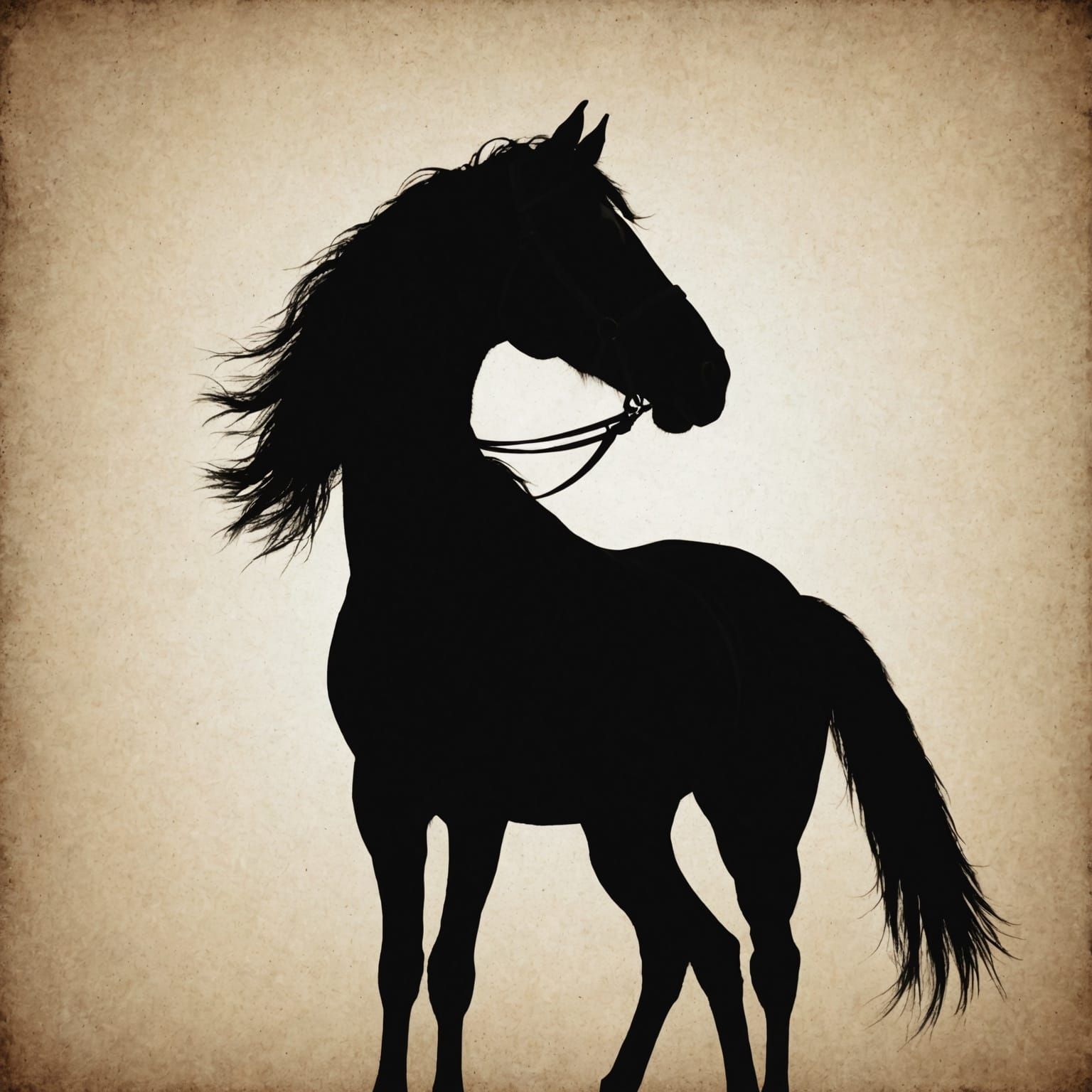 Dramatic Silhouette of a Horse