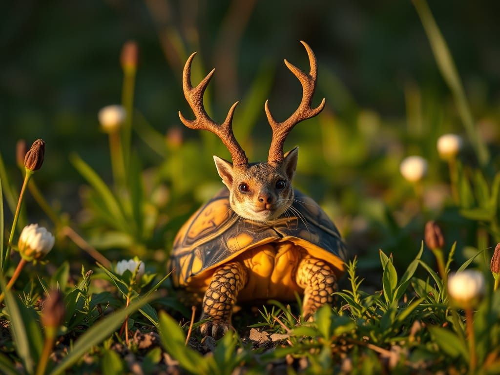 Mystical Garden Dweller in Chiarobscuro Golden Hour