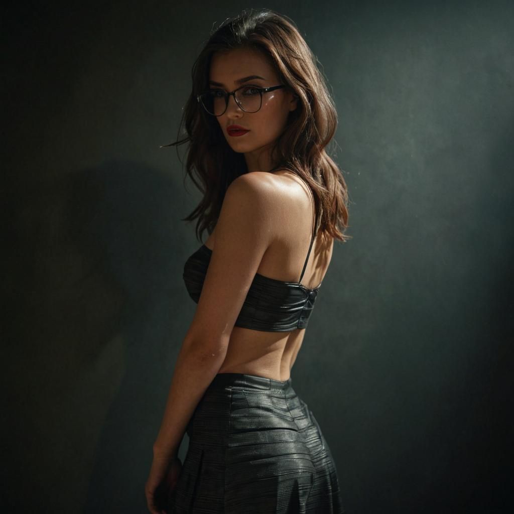 Film Noir Style Portrait with Dramatic Lighting