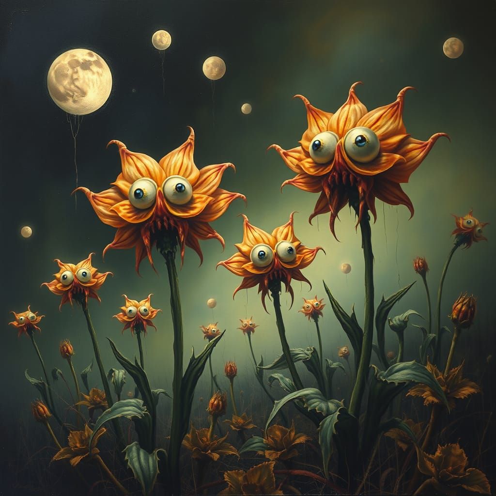 Surreal Eerie Garden Dreamscape