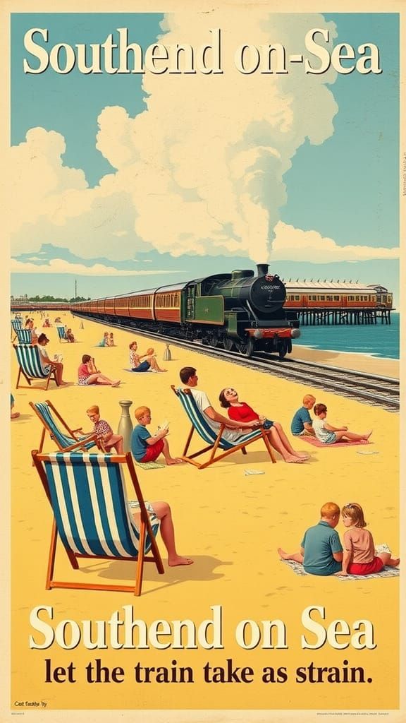 Southend-on-Sea Vintage Travel Poster