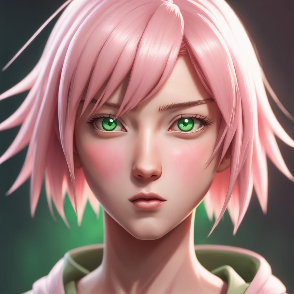 Hyperdetailed Portrait of Sakura from Naruto