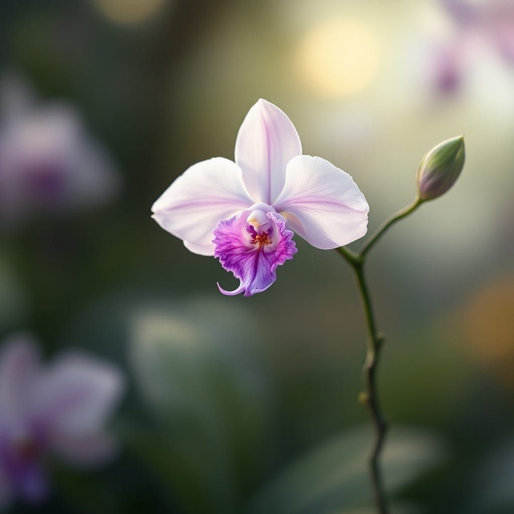 Ethereal Ballerina Orchid in Hyper-Realistic Style