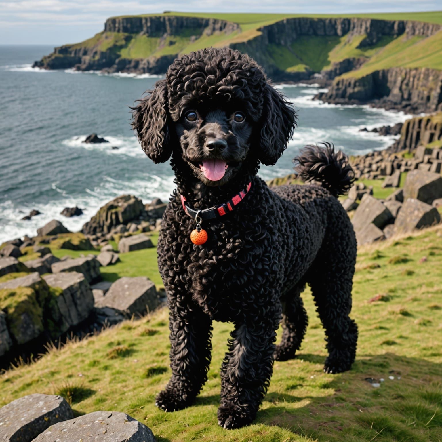 Surrealistic Black Toy Poodle Explores Northern Ireland's Gi...