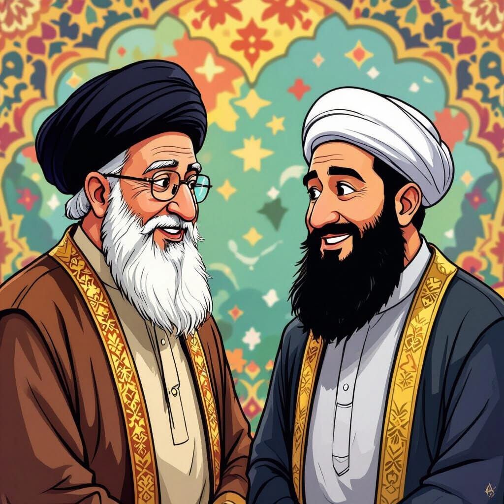 Islamic Scholars in Cartoon Style for Eid Milad un Nabi