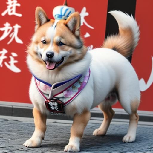 un cane procione giapponese.