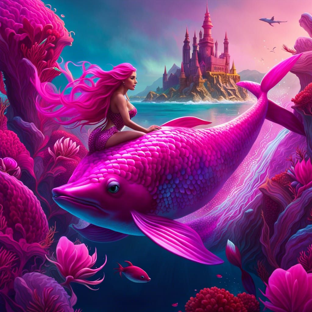 Fantasy Pink Seascape