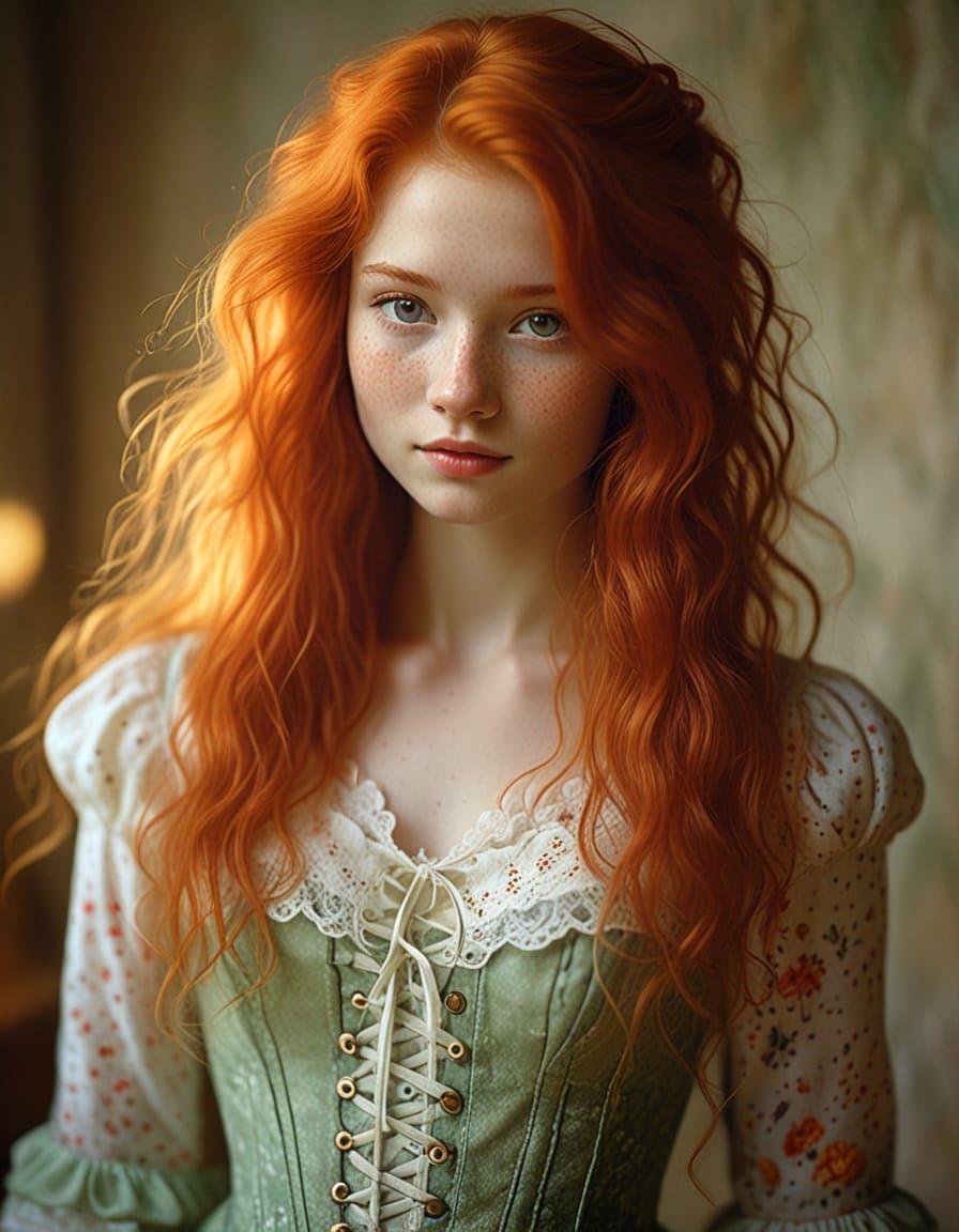 Soft Focus Dream Girl in Whimsical Pastel Hues